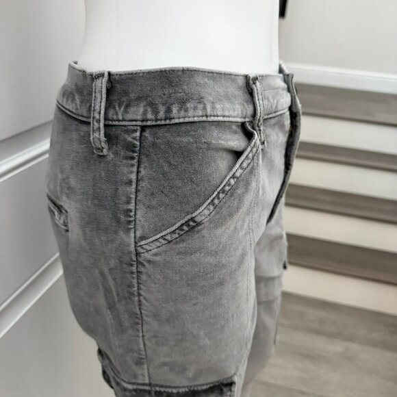 NSF Aria Slim-fit Velvet Utility Pants In Pigment Black Size 26 - Picture 5 of 6